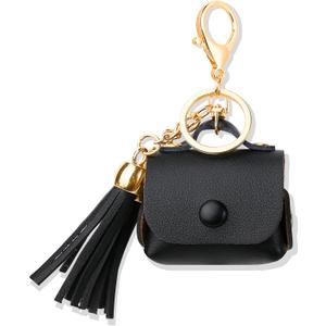 MODOS LOGICOS Case Cover for AirPods 3 (2021), PU Leather Case with Couple of Drooping Tassels Compatible with Apple AirPods 3rd Generation - Black
