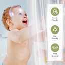 Amazer Extra Long Shower Curtain Liner 72 x 84 Clear Shower Liner Medium Weight PEVA Waterproof Inside Shower Curtains for Bathroom with 3 Magnets and Rustproof Grommets
