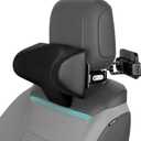 Adjustable Car Headrest Pillow, Car Neck Pillow for Driving Seat Head Support Memory Foam Rest with Hook and Tablet Phone Holder Mount (1 Set) (Black)