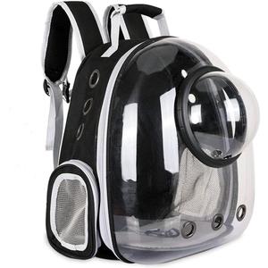Pet Space Capsule Backpack, Small Medium Cat Puppy Dog Carrier, Transparent Breathable Heat Proof, Pet Carrier for Travel Hiking Walking Camping, Black