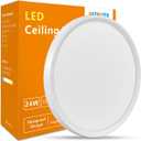 Led Flush Mount Ceiling Light,16 Inch 32w 3480lm,3000k/4000k/6000k 3CCT Selectable, Round Modern Flat Panel Super Slim Led Ceiling Light,for Living Dining Kitchen Bedroom Room (1Pack-White)