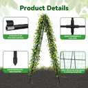 Cucumber Trellis - 49.4"*49.4" Metal Garden Trellis for Climbing Plants, Garden Trellis with Plastic-Coated Steel Pipe, A Frame Trellis for Cucumbers, Peas, Morning Glories(Black), 50"*32"*50"