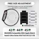 Stainless Steel Band and Case Compatible With Apple Watch Iwatch Ultra Series 11 10 9 8 7 6 5 4 3 2 1 SE 49mm 45mm 46mm 44mm 42mm 41mm 40mm 38mm,Men Women Classic Classy Metal Business
