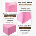 KEYYOOMY Mini Bright Color Paper Bags Pink Party Favor Bags Small Party Goodie Bag Paper Lunch Bag (Pink, 50 CT, 3.5 X 2.4 X 7.1 In)