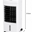 4-in-1 Evaporative Air Cooler with Timer, Fan and Humidifier, Sleep Mode, Remote Control, Digital 3 Speed Settings, 4 Litre Water Tank, Portable 75W with 4 x Ice Packs - White