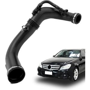 Air Intake Hose Assembly, 2710901929, Compatible with 2009-2016 Mercedes Benz C/E/SLK Class C200 E200 E260 SLK200 Engine, Turbocharger Intercooler Tube Kit, w/Turbo Breather Pipe&Sensor, 2710901629