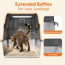 23.6x14.57x15.55 Inch XL Enclosed Stainless Steel Litter Box