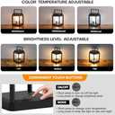 Solar Powered Outdoor Table Lamps, Dimmable Waterproof LED Table Lanterns 3000K 4500K 7000K Adjustable & 3 Brightness Levels, Rechargeable Touch Control Table Lights for Outside Porch Patio, 2 Packs