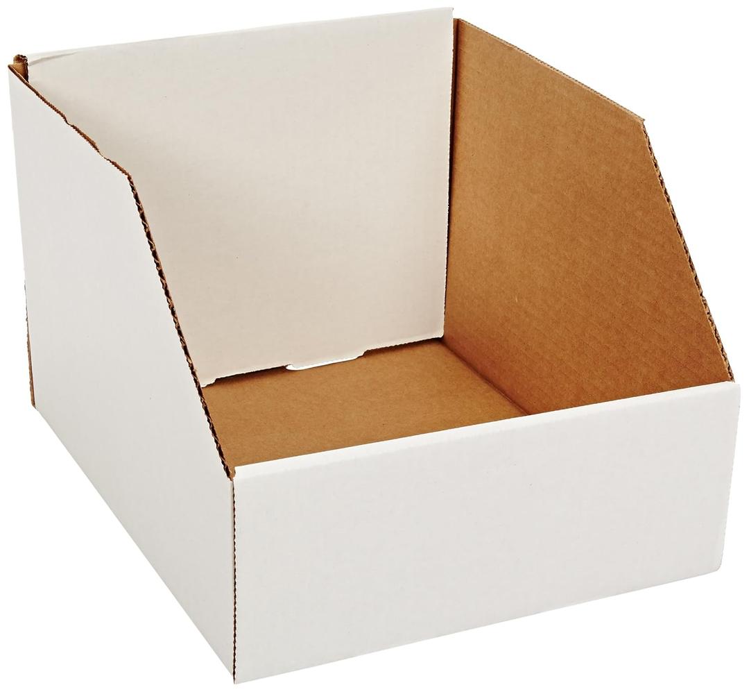 Box USA Storage Bins Medium 10"L x 12"W x 8"H 25-Pack - Corrugated Cardboard Box for Packing, Moving, and Storage