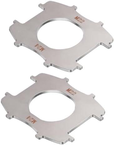 304 Stainless Steel Faucet Aerator Key Removal Wrench Tool for M22, M24 Recessed Aerator with Gear (2 pack）