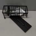 Cisily Sponge Holder for Kitchen Sink, Sink Caddy Organizer with High Brush Holder, Kitchen Countertop Organizers and Storage Essentials, Rustproof 304 Stainless Steel (Black, 9.25″)