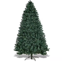 7 ft. Pre-Lit PVC Hinged Artificial Christmas Tree with 300 LED Lights