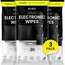 EVEO Electronic Wipes Screen Cleaner - Screen Wipes TV Screen Cleaner Wipes, Computer Screen Wipes, Laptop Screen Cleaner, ipad & Monitor Cleaner, Screen Cleaning Wipes - [90 Wipes + Microfiber Cloth]