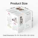 2 x 2026 Cube Desk Calendar  Small 1010 cm Desktop Block Calendar with Cute Cat Photos & Quotes, Mini Desk Decor for Home & Office, Cat Lover Desk Accessory