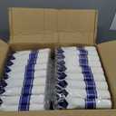 Goodluck 700 Piece Dark Blue Plastic Dinnerware Set for Party, Clear Disposable Plates for 100 Guests, Include: 100 Dinner Plates, 100 Dessert Plates, 100 Pre Rolled Napkins with Cutlery Set, 100 Cups