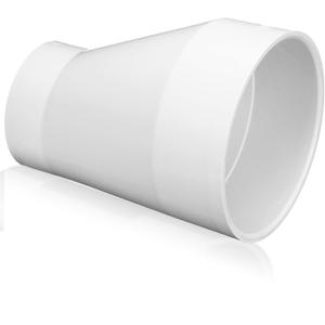 6" X 4" PVC Pipe Fitting Schedule 40 Compatible with 429-E Series Eccentric Reducer Coupling Suitable for High-flow Capacity, Plumbing, Irrigation, Pool, Spa, White