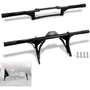 Highway Peg Crash Bar+ Passenger Footpegs Enginge guard for Harley Dyna with mid Control Models 2006-2017, for Street Bob FXDB/I Fat Bob FXDF Low Rider FXDL/I Wide Glide FXDWG/I,Gloss Black