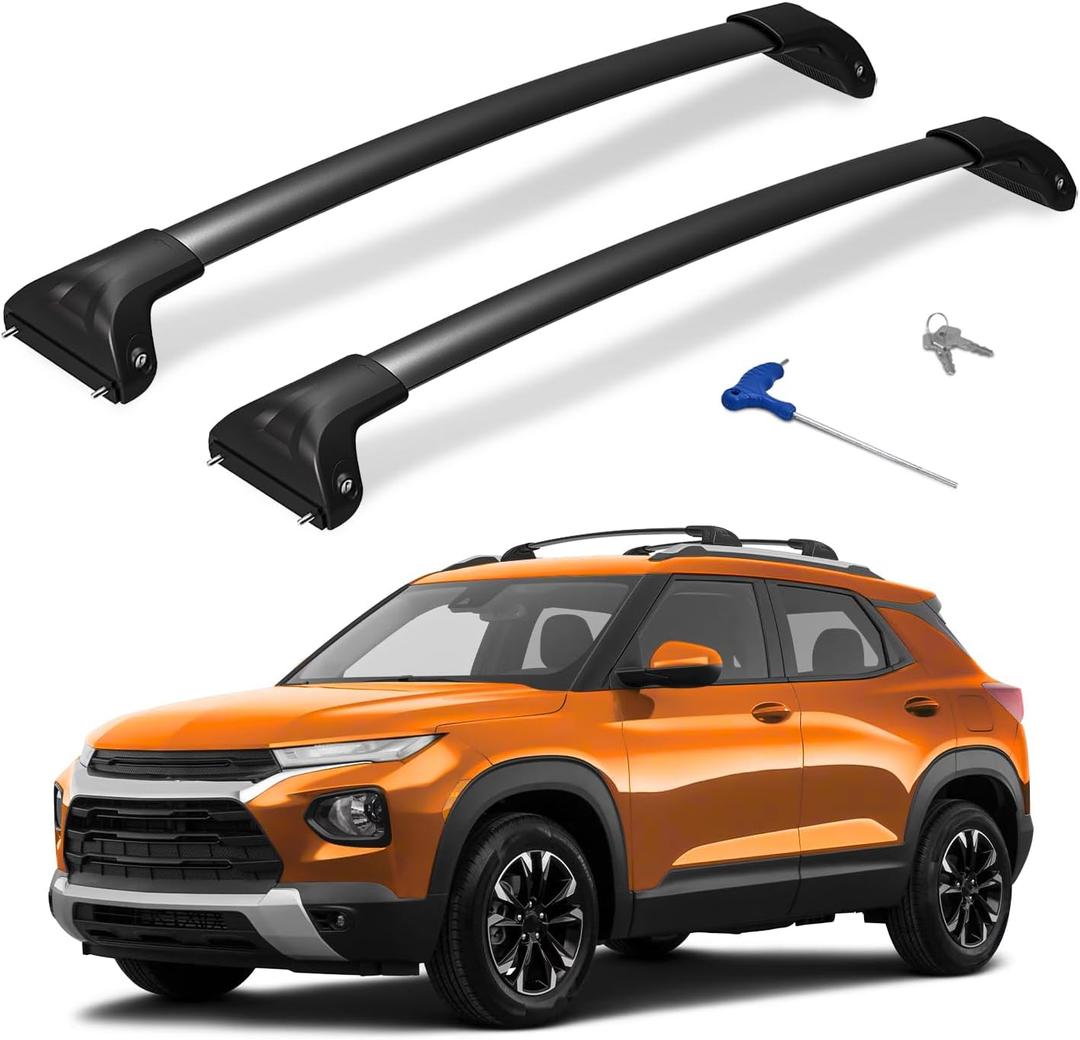 300lbs Lockable Roof Rack Cross Bars Compatible with 2021-2025 Chevrolet Chevy Trailblazer L LT ACTIV RS, Aluminum Crossbars for Rooftop Cargo Luggage Kayak Canoe Bike Snowboard