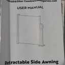 GarveeLife 71 in x138 in Retractable Side Awning for Patio, Retractable Privacy Screen Protection Awning, Waterproof & UV-Resistant Folding Privacy Divider, for Patio, Balcony and Pools, Grey (Gray)