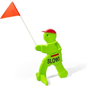 Step2 Kid Alert Street Safety Sign, Kids at Play Signage for Neighborhood Safety, 32-Inch Tall Reflective Caution Sign with Warning Flag