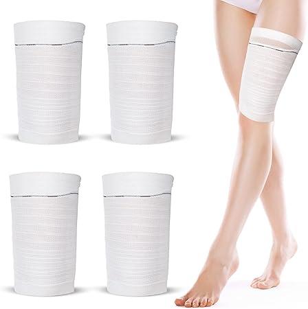 4 Pieces Catheter Leg Bag Holder Fabric Urine Leg Bag Sleeves Covers, White
