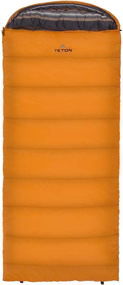 Teton Celsius Regular, -25F, 20F, 0F Degree Sleeping Bags, All Weather Bag for Adults and Kids, Camping Made Easy and Warm, Travel Sack Included (Orange (left zip))