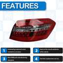 USA Type LED Right Passenger Side Outer Tail Light Assembly Compatible With 2010-2013 Mercedes Benz W212 E350 E550 E63 AMG Rear Tail lamp Bake Lamp 2129060858 MB2805106