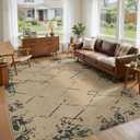 UERMEI 6x9 Outdoor Jute Area Rug Patio, Farmhouse Rugs for Living Room Backyard Machine Washable Non Slip, Pet Friendly Indoor Geometric Carpet for Dining Room - Modern Brown