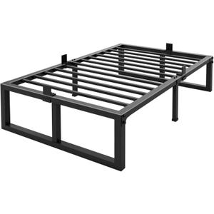 16 inch Twin XL Bed Frame,3500 lbs Heavy Duty Metal Platform,Steel Slats Support/No Box Spring Needed/Noise Free/Non-Slip/Easy Assembly
