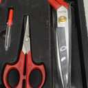 Sewing Scissors Professional 10 inch Heavy Duty Fabric Shears for Tailoring Leather Cloth Red Industrial Strength High Carbon Steel Tailor Shears for Home Office Dressmakers (Large)