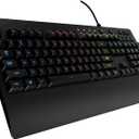 Logitech G213 Prodigy Gaming Keyboard - Wired RGB Backlit Keyboard with Mech-Dome Keys, Palm Rest, Adjustable Feet, Media Controls, USB, Compatible with Windows Black