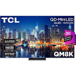 TCL 85 Inch Class QM8K Series | Mini LED QLED 4K HDR | 85QM8K, 2025 Model | 120HZ-144HZ Anti Reflective Wide Angle Screen Smart Google TV Dolby Atmos | Voice Remote Alexa Gaming Streaming Television