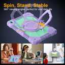 Case for Samsung Galaxy Tab A11+/A9+ Plus 11 Inch 2026/2024, Auorld Rugged Case for Samsung Galaxy A9+/A11+ Tablet with Screen Protector 360 Rotating Stand Shoulder Strap Pen Holder, Purple Mint
