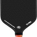 Pickleball Paddle - 3K Raw Carbon Fiber Surface (CFS) + Carbon Abrasion Surface (CAS) with High Grit & Spin, Sure-Grip Elongated Handle, Pickle Ball Paddle with 16mm Polypropylene Honeycomb Core