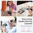 Goodon for iPhone 13 Pro Max Case Wallet - Flip Folio Leather Cover with Trendy Floral Design, 4 Card Slots & Kickstand Function, Protective Phone Case for Women and Girls - Flower Garden