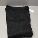 SNOLY Men's Winter Retro Woolen Gurkha Pant Straight Flat Front Chino High Waist Tapered Leg Rolled Pants,Two Styles (Large, 1#black)