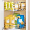 iDesign Clear Plastic 1/4 Wedge Bin for Corner Lazy Susan Cabinet, Kitchen Cabinet Organizer