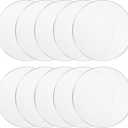 Yalikop 10 Pcs 8 Inch Acrylic Circle Blanks Clear Disc Round Transparent Acrylic Coasters Ornament Clear Circles Disc Blank Bulk for Cake Disk Table Top DIY Crafts Art Projects Suplies