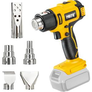PMLYQ Cordless Heat for Dewalt 20v Battery,350W Fast Heating Soldering Hot Air ,2-Temp Setting Max 1022F(550C),Heat for Tube Bending,Resin & Decorating (Tool Only NO Battery) (Ordinary)