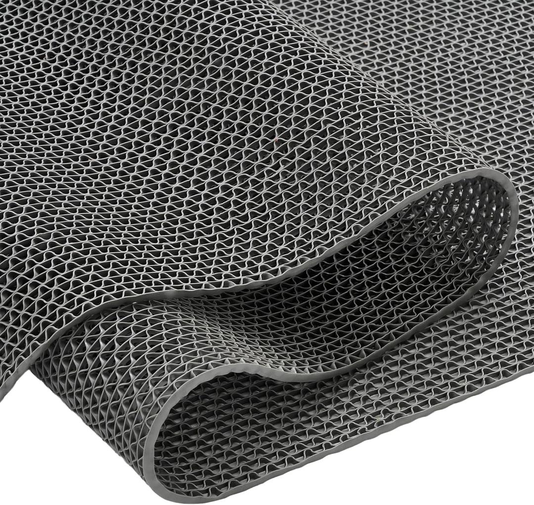 3x8Ft Drainage Mat Anti Slip Commercial PVC Mesh Hollow Mat for Wet Area Restaurant Patio Kitchen Pool Bathroom Floor(1/5'' Thick)