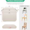 Helios&Hestia Indoor Dining Chair Cushions with Ties for Kitchen, Outdoor Seat Pads with Removable Cover, Non-Slip Bottom, Waterproof, High-Resilient Foam, 17" x 16" x 2", Set of 4, Beige