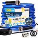 50FT Heated Water Hose for Rv,Heated Water Hose Antifreeze to -45°F,Great Rv Accessories for Campers,Livestock,Agriculture,Lead and BPA Free