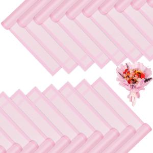 DEWJDFSC 20 Sheets Flower Wrapping Paper,Waterproof Floral Korean Bouquet Wrapping Paper, Florist Supplies, Suitable for Flowers Gift Packaging (Pink)