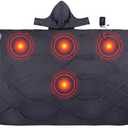 iClimb Heated Camping Blanket with Hood and Battery Pack (Dark Grey)