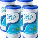 AQUA CREST AP810 Whole House Water Filter Replacement for 3M Aqua-Pure AP810, AP801, AP811, Whirlpool WHKF-GD25BB, WHKF-DWHBB, 5 Micron, 10" x 4.5", Well & Tap Water Filter, Pack of 4