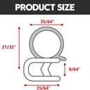 20FT Car Door Weather Strip with Top Bulb, PVC Plastic Trim with EPDM Rubber Seal, for Automotive, Boats, RVs, Trucks & Home Applications