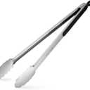 Grill Tongs, 17 Inch Extra Long BBQ Tongs, Premium Stainless Steel Metal Tongs for Cooking, Grilling, Barbecue/BBQ, Buffet (17", 1PC)