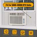 LBG Products Air Conditioner Side Panel Kit for Window AC Units, Fits Up to 17" H x 10" W,Double Layers Window AC Side Panels Kit for Window Air Conditioner Replacement Screen,2 Pack