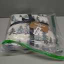 Eddie Bauer - Flannel Sheets Twin Size, Anti-Pilling & Wrinkle Resistant Cotton, Touchably Soft for All-Season Comfort - Bed Sheets with Matching Pillowcase & Fitted Sheet (Snowy Pine Trees Green)