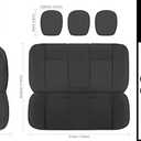 CAROMOP Luxury Faux Leather Seat Covers 2 Front Seat,Easy to Insatll Seat Covers for Cars,Airbag Compatible Fits Most Cars, Vehicles,Sedans,Trucks & SUVs(Black)